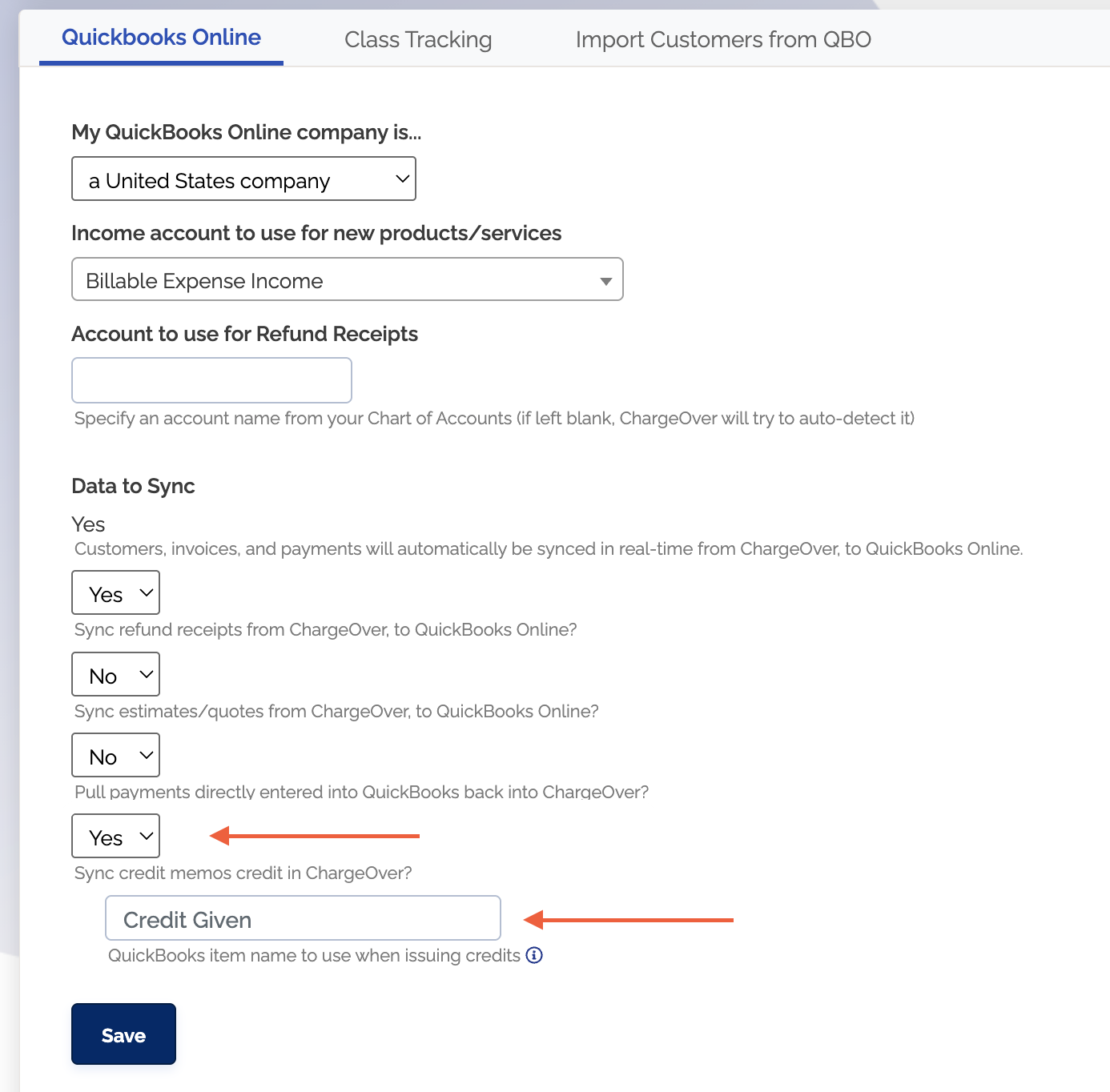 Enable syncing credit memo
